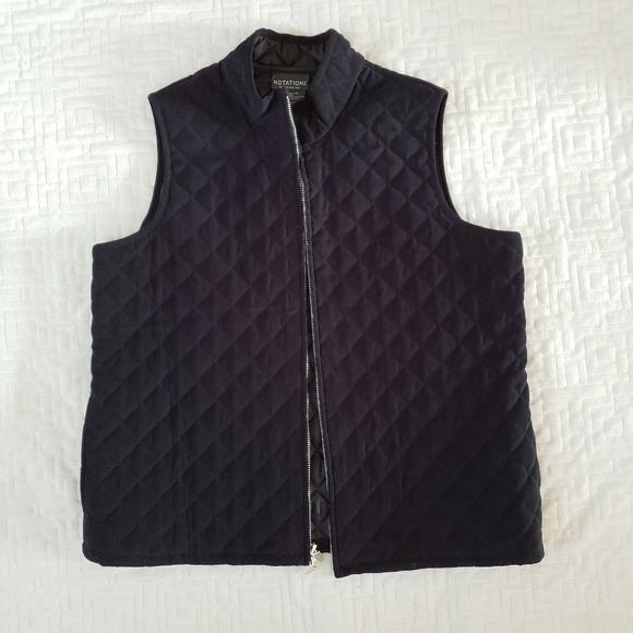 Notations Jackets & Blazers - Quilted Soft Black Zip Vest - Women's XL